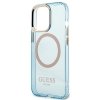 Guess GUHMP13LHTCMB iPhone 13 Pro / 13 6,1 niebieski/blue hard case Gold Outline Translucent MagSafe