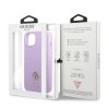 Guess GUHCP13MPS4MU iPhone 13 / 14 / 15 6.1 purpurowy/purple hardcase Saffiano 4G Small Metal Logo