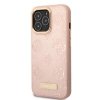 Guess GUHMP13LSAPSTP iPhone 13 Pro / 13 6,1 różowy/pink hardcase Peony Logo Plate MagSafe