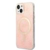 Zestaw Guess GUBPP14SH4EACSP Case+ Charger iPhone 14 / 15 / 13 6,1 różowy/pink hard case 4G Print MagSafe