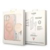 Zestaw Guess GUBPP14SH4EACSP Case+ Charger iPhone 14 / 15 / 13 6,1 różowy/pink hard case 4G Print MagSafe