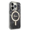 Zestaw Guess GUBPP14XHMEACSK Case+ Charger iPhone 14 Pro Max 6,7 czarny/black hard case Marble MagSafe