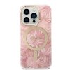 Zestaw Guess GUBPP14LHJEACSP Case+ Charger iPhone 14 Pro 6,1 różowy/pink hard case Jungle MagSafe