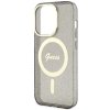 Guess GUHMP14LHCMCGK iPhone 14 Pro 6.1 czarny/black hardcase Glitter Gold MagSafe