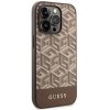 Guess GUHMP14LHGCFSEW iPhone 14 Pro 6.1 brązowy/brown hard case GCube Stripes MagSafe