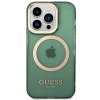 Guess GUHMP14XHTCMA iPhone 14 Pro Max 6,7 zielony/khaki hard case Gold Outline Translucent MagSafe