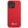 Guess GUHCP13XLSLMGRE iPhone 13 Pro Max 6.7 czerwony/burgundy hard case Silicone Vintage Gold Logo
