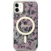 Guess GUHMN61HCFWSP iPhone 11 / Xr 6.1 różowy/pink hardcase Flower MagSafe