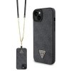 Guess GUHCP15MP4TDSCPK iPhone 15 Plus / 14 Plus 6.7 czarny/black hardcase Crossbody 4G Metal Logo