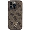 Guess GUHCP15LP4TDPW iPhone 15 Pro 6.1 brązowy/brown hardcase Leather 4G Triangle Strass