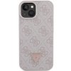 Guess GUHCP15SP4TDPP iPhone 15 / 14 / 13 6.1 różowy/pink hardcase Leather 4G Triangle Strass