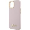 Guess GUHCP15SSMBSLP iPhone 15 / 14 / 13 6.1 różowy/pink hardcase Silicone Script Metal Logo & Frame