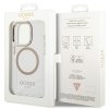 Guess GUHMP15LHTRMD iPhone 15 Pro 6.1złoty/gold hard case Metal Outline Magsafe