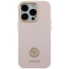 Guess GUHCP15LM4DGPP iPhone 15 Pro 6.1 jasnoróżowy/pink hardcase Silicone Logo Strass 4G