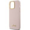 Guess GUHCP15XSMBSLP iPhone 15 Pro Max 6.7 różowy/pink hardcase Silicone Script Metal Logo & Frame