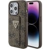 Guess GUHCP15LPGS4TDW iPhone 15 Pro 6.1 brązowy/brown hardcase Grip Stand 4G Triangle Strass