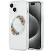 Guess GUHMP15SHFWFCT iPhone 15 / 14 / 13 6.1 transparent hardcase IML Flowers Wreatch MagSafe