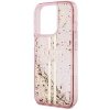 Guess GUHCP15XLFCSEGP iPhone 15 Pro Max 6.7 różowy/pink hardcase Liquid Glitter Gold Stripes