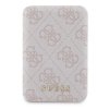 Guess Powerbank indukcyjny 15WGUPB5FP4EMGP 5000mAh różowy/pink 4G Leather Metal Logo MagSafe