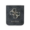 Guess GUHCZF64GMGGR Z Flip6 F741czarny/black Leather 4G Metal Logo
