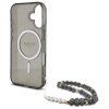 Guess GUHMP16SHGCRELSK iPhone 166.1 czarny/czarny hardcase IML Glitter With Pearl Strap MagSafe
