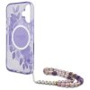 Guess GUHMP16MHFWBRCESU iPhone 16 Plus 6.7 fioletowy/purple hardcase IML Flowers With Pearl Strap MagSafe