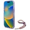 Guess GUHMP16XHFWBRCESU iPhone 16 ProMax 6.9 fioletowy/purple hardcase IML Flowers With Pearl Strap MagSafe