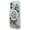 Guess GUHMP16SLFMWTE iPhone 166.1 beżowy/beige hardcase Liquid Glitter Flower MagSafe