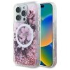Guess GUHMP16LLFMWTP iPhone 16 Pro 6.3  różowy/pink hardcase Liquid Glitter Flower MagSafe