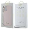 Guess GUHCP16MSMBSLP iPhone 16 Plus 6.7 różowy/pink hardcase Silicone Script Metal Logo & Frame