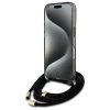 Guess GUHMP16SHCTSGNSK iPhone 16 6.1    czarny/black hardcase Crossbody Cord Script MagSafe