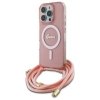 Guess GUHMP16XHCTSGNSP iPhone 16 Pro Max 6.9 różowy/pink hardcase Crossbody Cord Script MagSafe