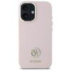 Guess GUHCP16SM4DGPP iPhone 16 6.1      jasnoróżowy/pink hardcase Silicone Logo Strass 4G