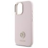 Guess GUHCP16SM4DGPP iPhone 16 6.1      jasnoróżowy/pink hardcase Silicone Logo Strass 4G