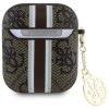 Guess GUA2P4RPSW AirPods 1/2 cover       brązowy/brown 4G Printed Stripes Charm