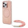 Guess GUHMP16XHCPOFPP iPhone 16 Pro Max  6.9 różowy/pink hardcase IML Flowers Allover Electro With Pearl Strap MagSafe