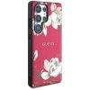 Etui Guess Grained Printed Flower        Pattern MagSafe do Samsung Galaxy S25 Ultra fuksja