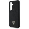 Etui Guess Grained Hot Stamp Peony       Pattern Triangle Logo MagSafe do Samsung Galaxy S25 czarny