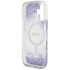 Etui Guess HC Resin Bottom Glitter do    iPhone 16 MagSafe fioletowy