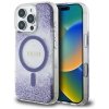 Etui Guess HC Resin Bottom Glitter do    iPhone 16 Pro MagSafe fioletowy