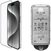 Zestaw 2w1 Guess BP Rhinestone szkło na  ekran i obiektyw aparatu do iPhone 16 Pro Max złoty