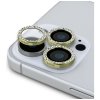 Zestaw 2w1 Guess BP Rhinestone szkło na  ekran i obiektyw aparatu do iPhone 16 Pro Max złoty