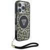 Etui Guess HC IML Leopard Triangle Cord  Strap do iPhone 16 Pro Max MagSafe brązowy