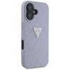 Etui Guess Hot Stamp 4G Pattern Triangle Metal Logo do iPhone 16 fioletowy