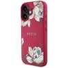Etui Guess Grained Printed Flower        Pattern MagSafe do iPhone 16 fuksja