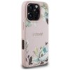 Etui Guess Grained Printed Flower        Pattern MagSafe do iPhone 16 Pro różowy