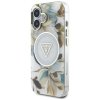 Etui Guess Glitter Flowers Triangle      Buttons MagSafe do iPhone 16 biały