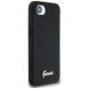 Etui Guess Silicone Script Metal Logo    MagSafe do iPhone 16e czarny