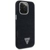 Etui Guess Denim Triangle Logo MagSafe   do iPhone 16 Pro czarny