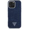 Etui Guess Denim Triangle Logo MagSafe   do iPhone 16 Pro niebieski